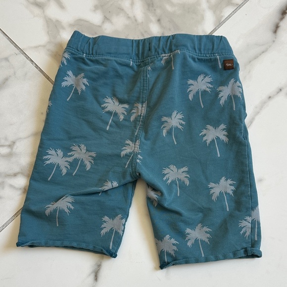 Tea Collection Teal Palm Print Kids Shorts - Picture 4 of 8